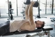 Close grip dumbbell press. (Image credits: Pexels/ Andrea Piacquadio)